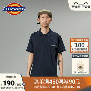 男式 翻领Polo衫 前胸刺绣logo短袖 Dickies24春夏新品