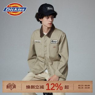 Dickies帝酷适26春秋巴恩风多口袋刺绣宽松工装 夹克外套男女情侣J