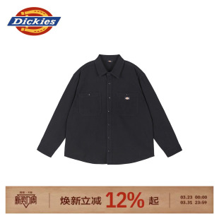 衬衫 Dickies帝酷适26春秋新款 长袖 型工装 男女J 前胸口袋休闲宽松版