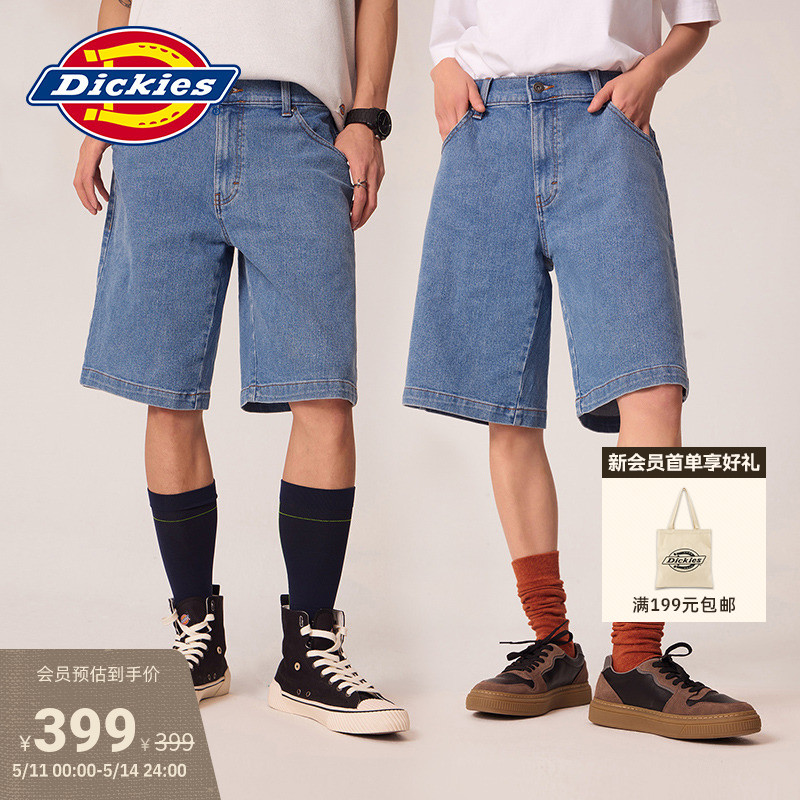 Dickies 春夏 工装休闲牛仔短裤休闲裤男女情侣 宽松廓形