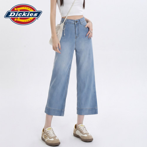 Dickies帝酷适天丝九分牛仔裤女Y