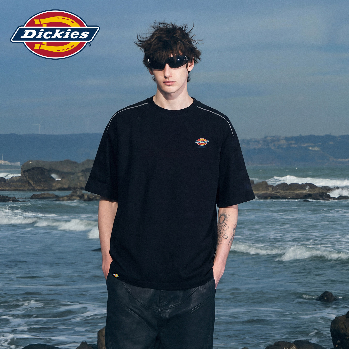 Dickies短袖t恤男士2026夏季新款美式复古黑色显瘦速干凉感半袖A
