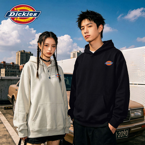 Dickies经典小标印花连帽卫衣衫