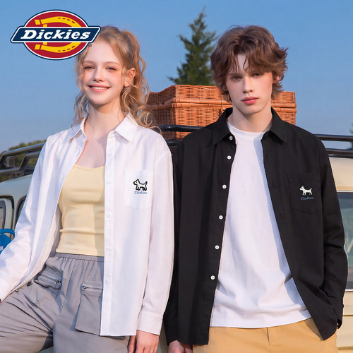 Dickies男款美式纯棉长袖衬衫