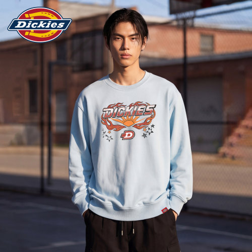 Dickies男秋季美式印花圆领卫衣