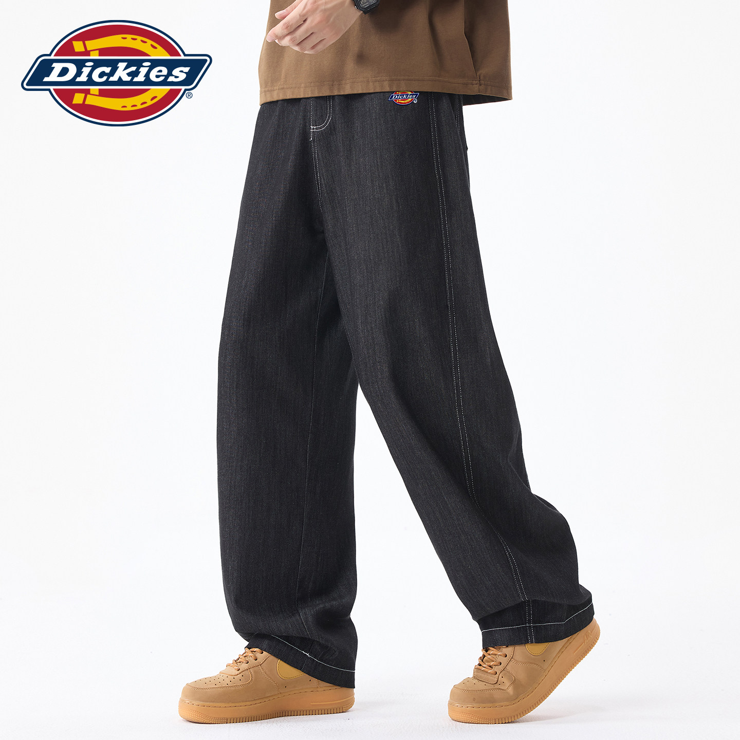 【莱赛尔】Dickies帝酷适新款松紧腰休闲裤子男士秋季仿牛仔长裤Y