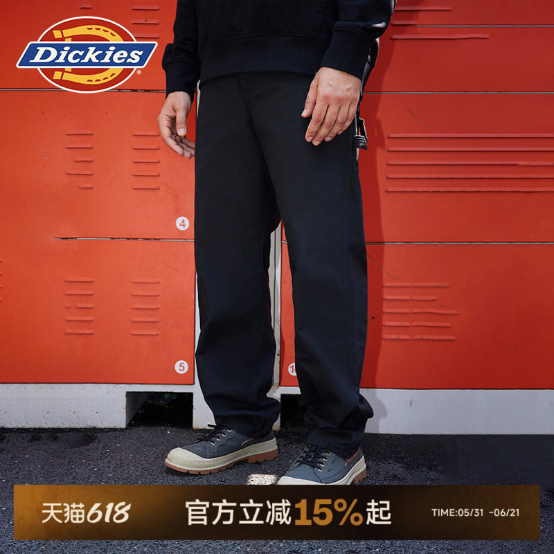 Dickies帝酷适26春秋宽腿微锥伐木裤休闲宽松长裤工装裤男女情侣J