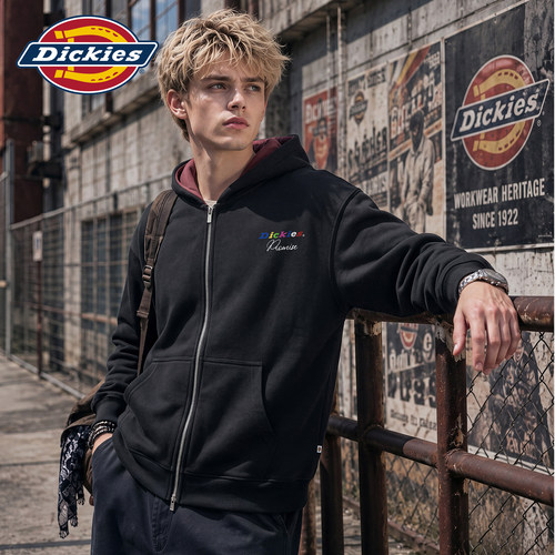 Dickies彩色字母印花拉链卫衣衫