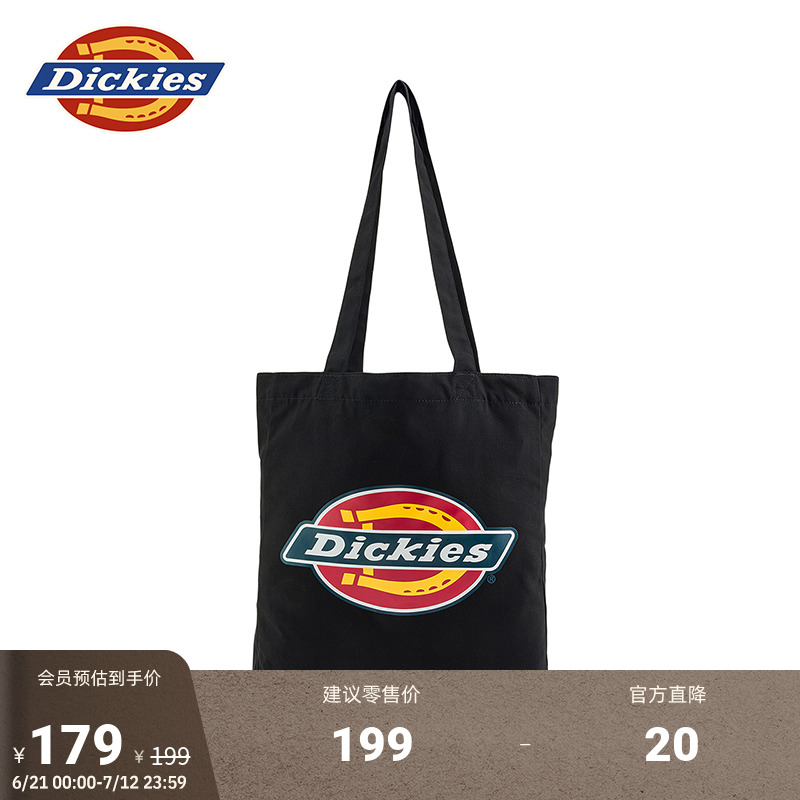 Dickies25春夏新款 经典三色马蹄铁LOGO托特包单肩包 男女情侣