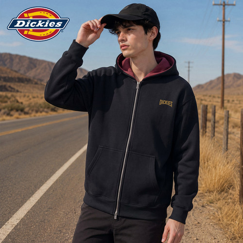 Dickies新款连帽拉链卫衣外套