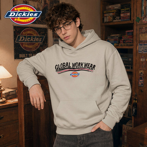 Dickies美式袋鼠兜连帽套头卫衣
