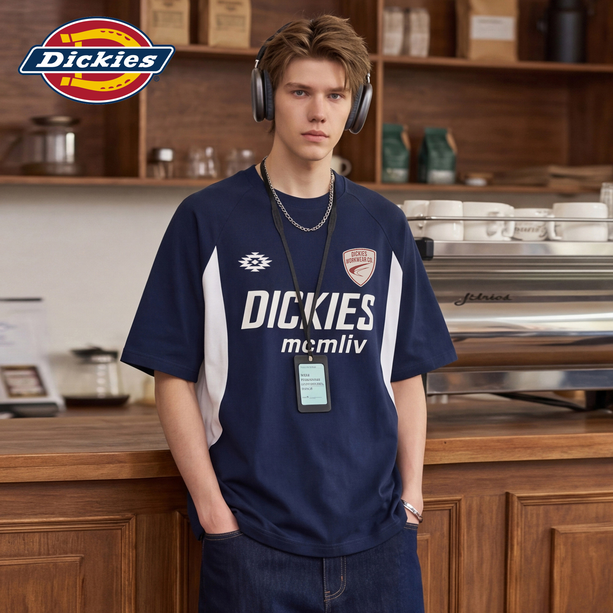 Dickies帝酷适索罗娜短袖T恤男款夏季潮牌印花运动宽松半袖上衣M