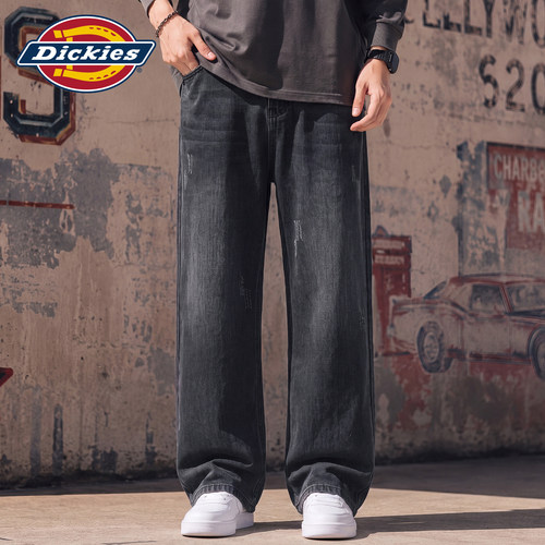 Dickies复古水洗宽松牛仔裤
