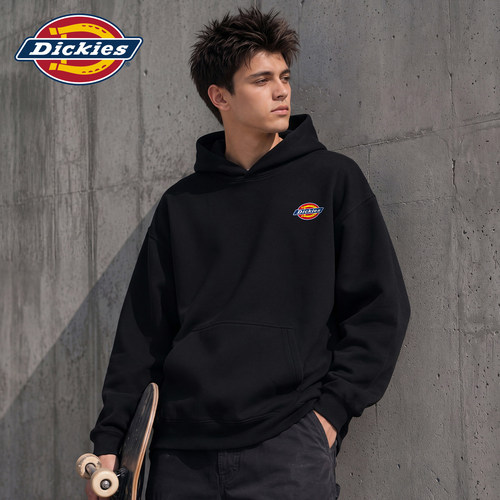 Dickies经典小标带帽套头卫衣衫