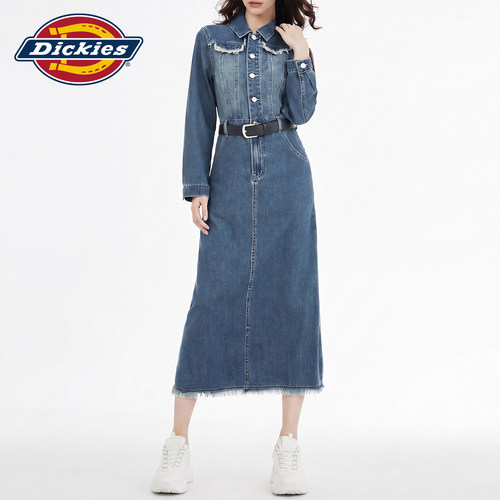 Dickies帝酷适长袖牛仔连衣裙女Y