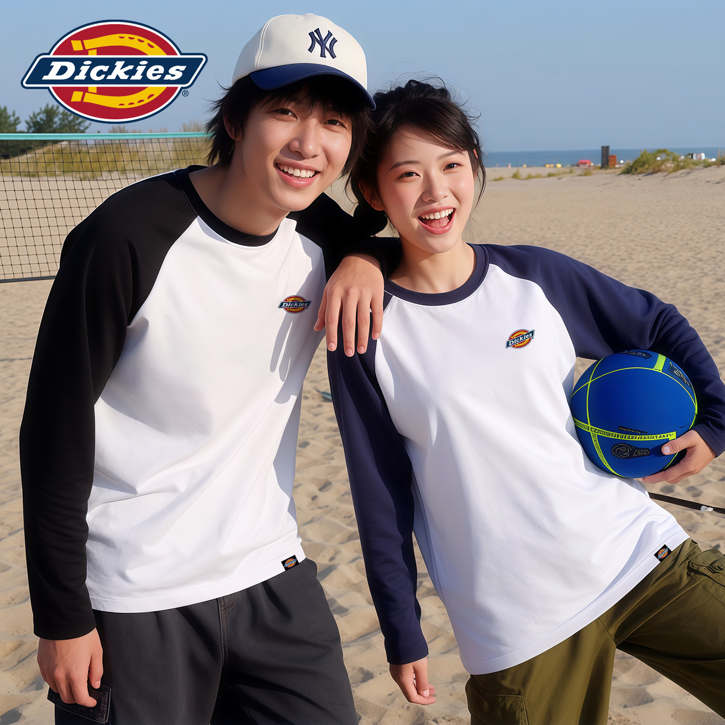 dickies美式撞色长袖t恤男女同款图片