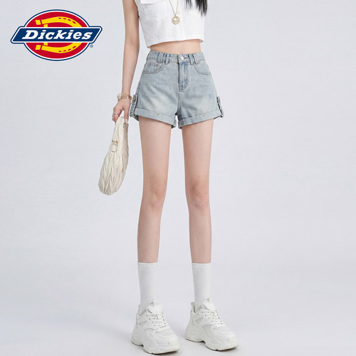 Dickies帝酷适美式卷边牛仔短裤Y
