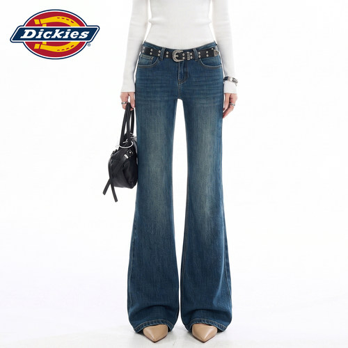 Dickies帝酷适复古微喇牛仔裤女Y