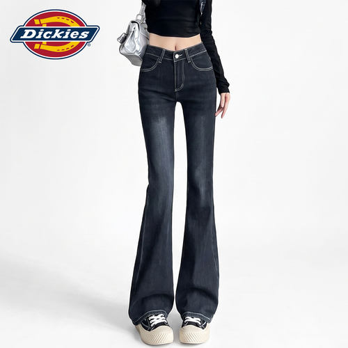 Dickies帝酷适修身微喇牛仔裤女Y