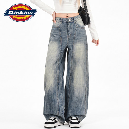 Dickies帝酷适美式弯刀牛仔裤女Y