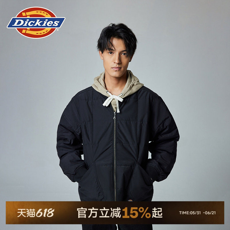 Dickies帝酷适外套春秋大口袋休闲保暖绗缝薄棉夹克棉服男女情侣J
