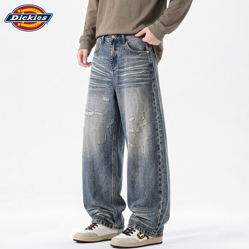 Dickies男士休闲挺括弯刀牛仔裤