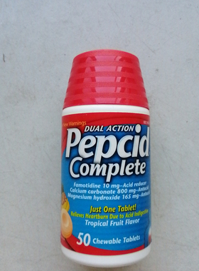 现货Pepcid Complete Acid Reducer + Antacid Chewable