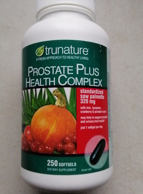 现货Trunature Prostate Plus Health Complex 250颗Trunature