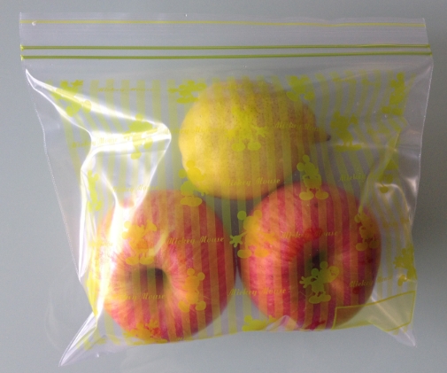 超实惠食品自封袋密封保鲜袋加厚中号可爱米奇图案中号