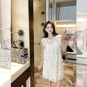 现货闪发连衣裙Y系列2026春新款女装法式娃娃裙百搭小飞袖A字型连