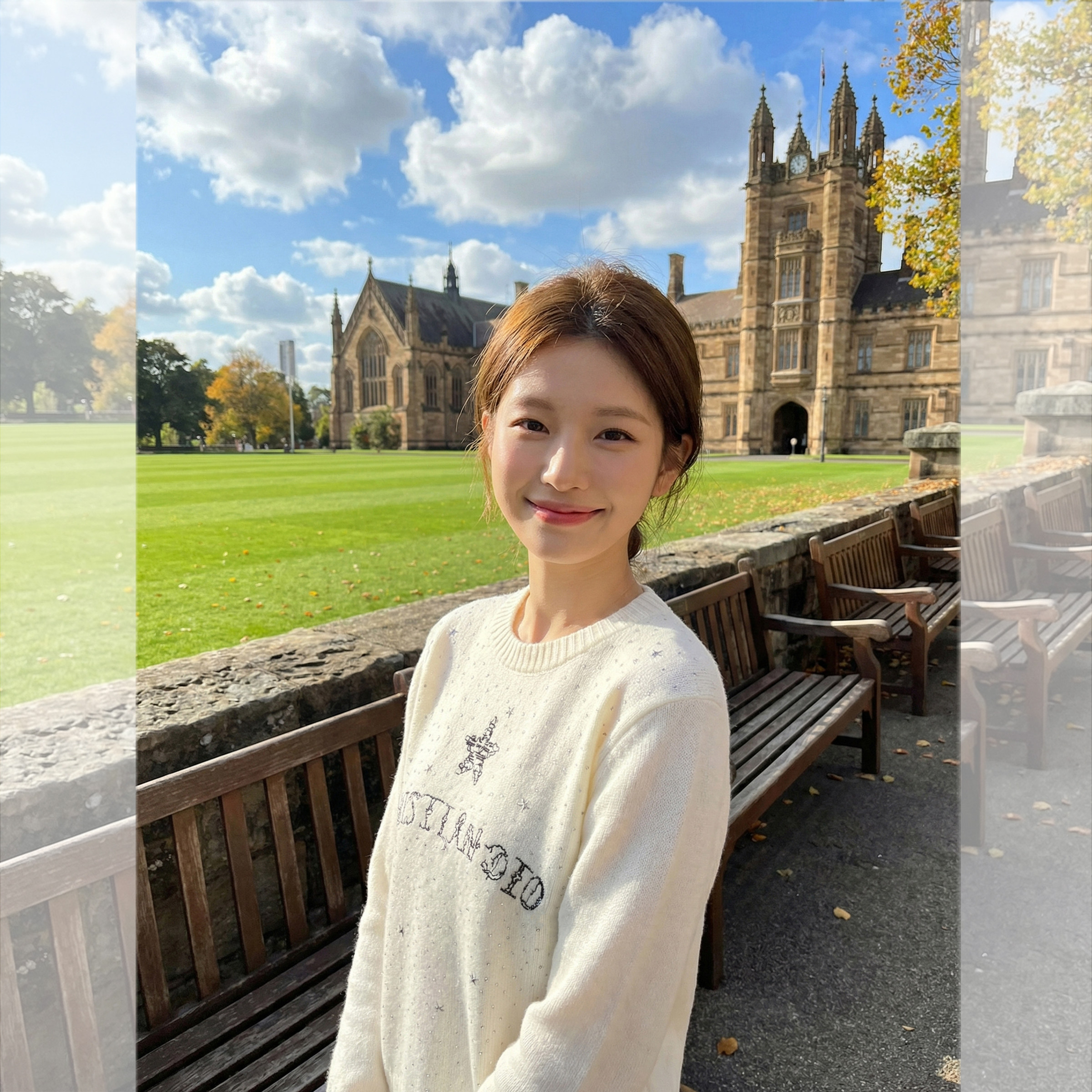 针织衫满天星烫钻字母修身百搭款