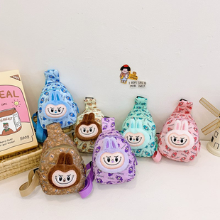 可爱公仔女童小包包斜挎卡通网红百搭宝宝手机零钱包儿童胸包男童