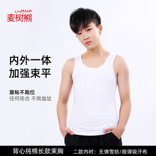 MASK长款 外穿TT束胸无绷带加强束胸内衣女背心大胸显小