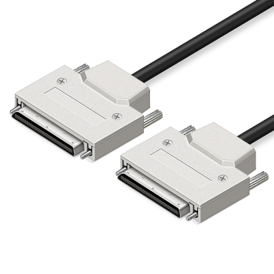 浮太 SCSI线高密VHDCI68公对公线V68针对针小68公对公线金属螺丝