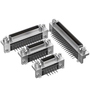 浮太scsi焊接头CN14 20 26 36 50 68 100焊板PCB插座90度直角弯插