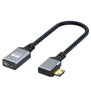 浮太 Mini HDMI公转HDMI母上下左右弯mini侧弯电脑相机平板接电视