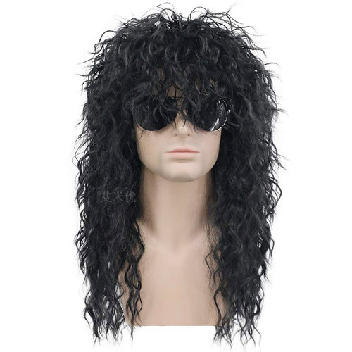 摇滚假发朋克长卷发70年代假发