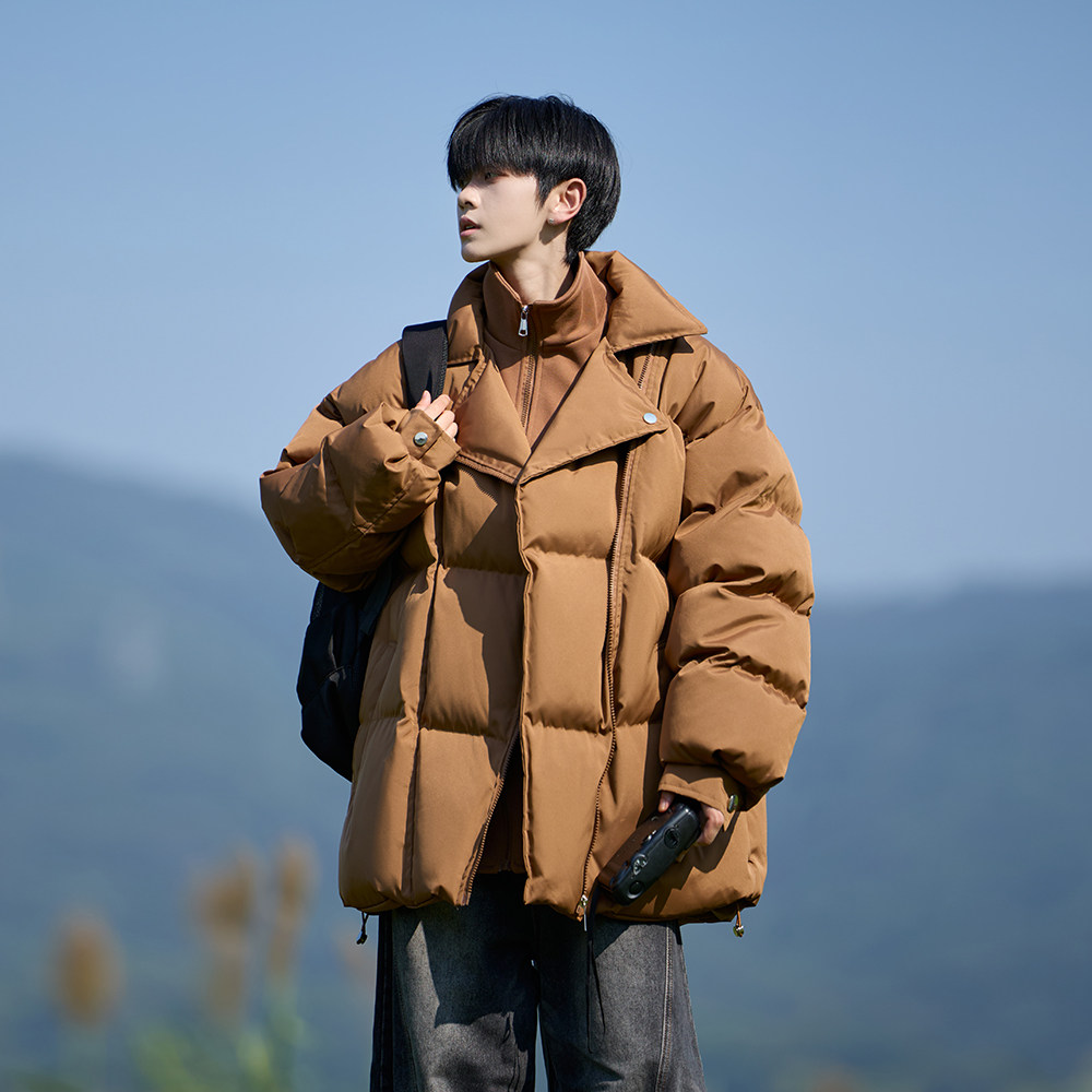 相机少年感棉服纯色外套潮牌棉袄男装加厚棉衣6658P120控178,男装棉衣,电商A034