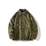 宽松大码机车服外套休闲男潮流夹克日系皮衣相机片2861P78控118，男装皮衣，电商A034