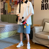 潮时尚短袖polo衫宽松休闲上衣青年男装大码T恤A0342205P30，男装Polo衫，电商A034