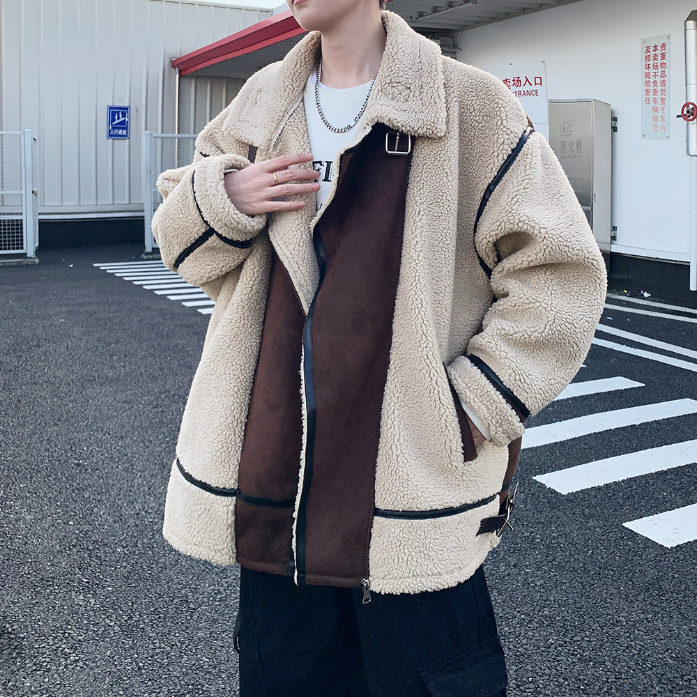 2025宽松外套冬装羊羔毛棉服男女潮牌加厚棉衣6661P118控178,男装棉衣,电商A034