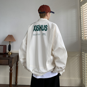 日系港风潮牌简约外套宽松大方秋装男款休闲夹克 2880 P75控98图片
