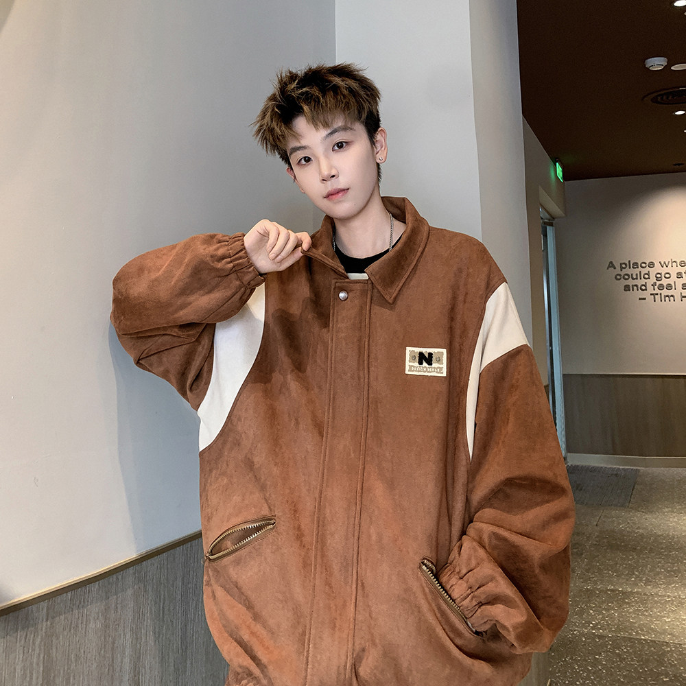 港风秋款宽松休闲棒球服百搭夹克青年外套男6631P88控118,男装夹克,电商A034