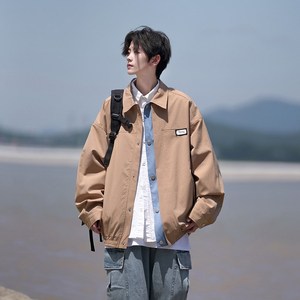 相机日系港风潮牌外套宽松大方少年感秋装男款夹克2880P75控98,美丽大方的美女穿衣搭配图片