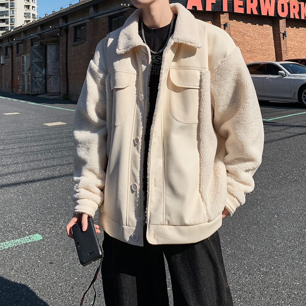 外景港风加厚保暖外套冬大码羊羔毛棉服潮男棉衣6681P118控168,男装棉衣,电商A034