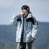 港风冬新款大码连帽棉衣潮男休闲加厚棉服潮牌外套6678P118控168，男装棉衣，电商A034