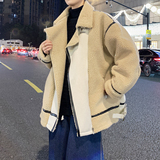 2025宽松外套冬装羊羔毛棉服男女潮牌加厚棉衣6661P118控178，男装棉衣，电商A034