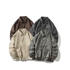 2025秋新款皮衣外套男潮牌翻领宽松机车服夹克 6655 P88控138图片
