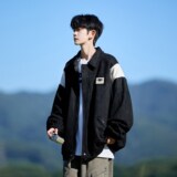 相机片新款港风宽松休闲棒球服夹克大码外套男6631P88控118，男装夹克，电商A034