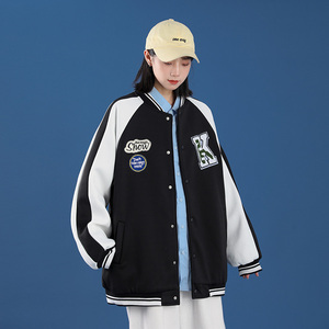春秋款港风大码情侣棒球服 潮男休闲夹克外套A034 2259 P70控88图片